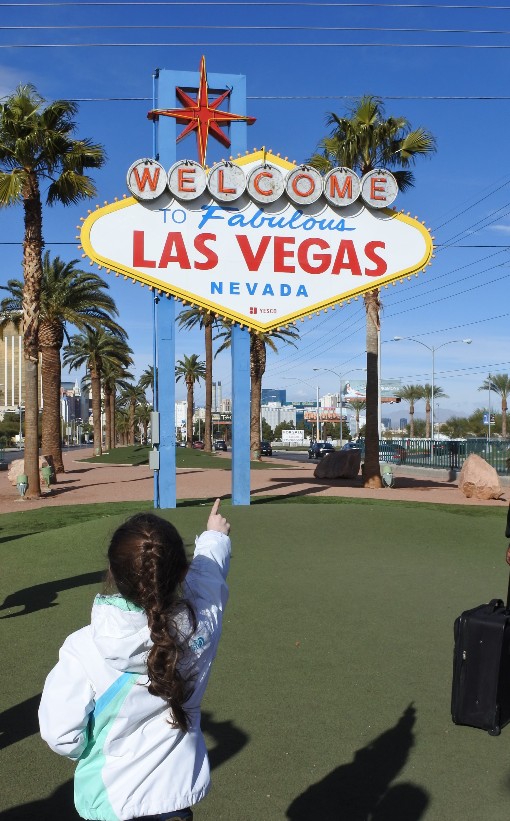 Visiting the Welcome to Fabulous Las Vegas sign 