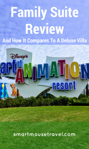 Are you looking for spacious accommodations at Disney World without the large price tag of a Disney deluxe villa? See why you should consider an Art of Animation Family Suite for your trip to Disney World and how we thought it compared to a deluxe villa. #disneyworld #orlando #florida #disneyresorts #artofanimation