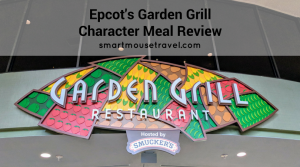Epcot's Garden Grill character meal gives you the chance to meet Mickey and some of his friends. Find out more about Chip 'N' Dale's Harvest Feast character interactions, food and how we managed a meal with food allergies. #disneyworld #charactermeal #mickeymouse