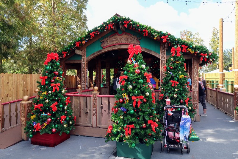 The Disney Springs Christmas Tree Trail at Disney World is a fun and free way to get in the Christmas spirit. Find out more about this seasonal event. #disneysprings #disneyworld #disneychristmas #disney #christmas