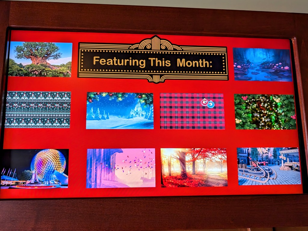 List of monthly Disney Springs virtual backdrop options