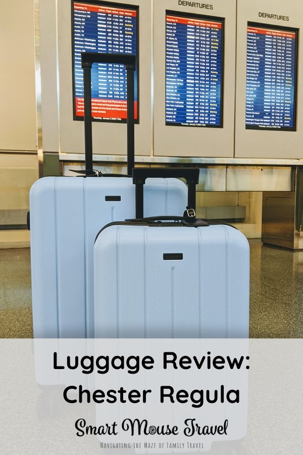 Chester Regula is a new medium-size checked bag offering from the brand that made our favorite carry-on. See if the Regula is now my checked bag of choice. #luggage #bestluggage #traveltips #familytravel #travelgear