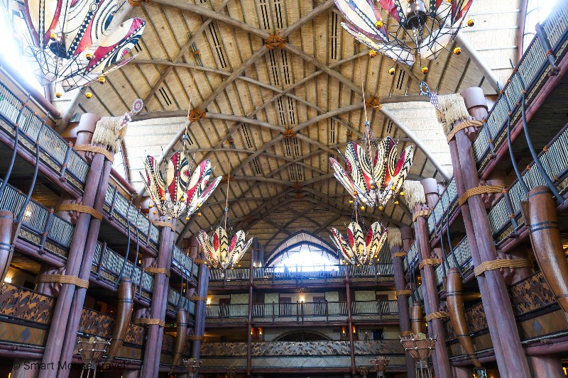 Animal Kingdom Lodge at Disney World has lots of unique offerings. Take a tour of a remodeled Animal Kingdom Lodge savanna view room and the resort, too. #animalkingdomlodge #disneyworld #disneyworldresorts #familytravel #disneytips