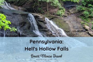 Don't let the name fool you. Hell's Hollow Falls at McConnells Mill State Park is a beautiful and easy family waterfall hike in Pennsylvania. #hiking #familytravel #eastcoast #waterfalls #pennsylvania
