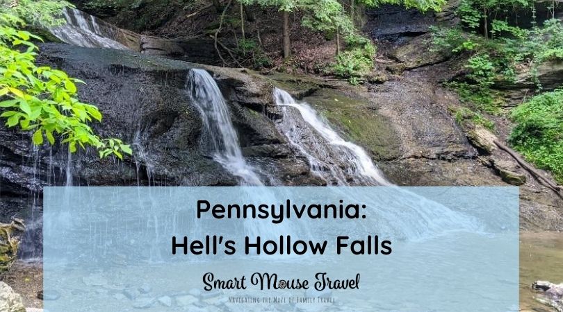 Don't let the name fool you. Hell's Hollow Falls at McConnells Mill State Park is a beautiful and easy family waterfall hike in Pennsylvania. #hiking #familytravel #eastcoast #waterfalls #pennsylvania