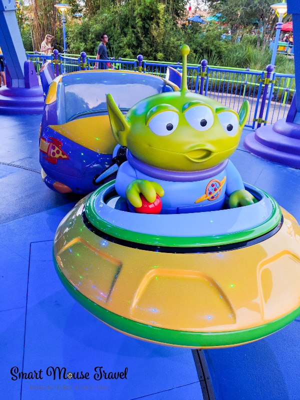 Alien Swirling Saucers Ride vehicle at Hollywood Studios.