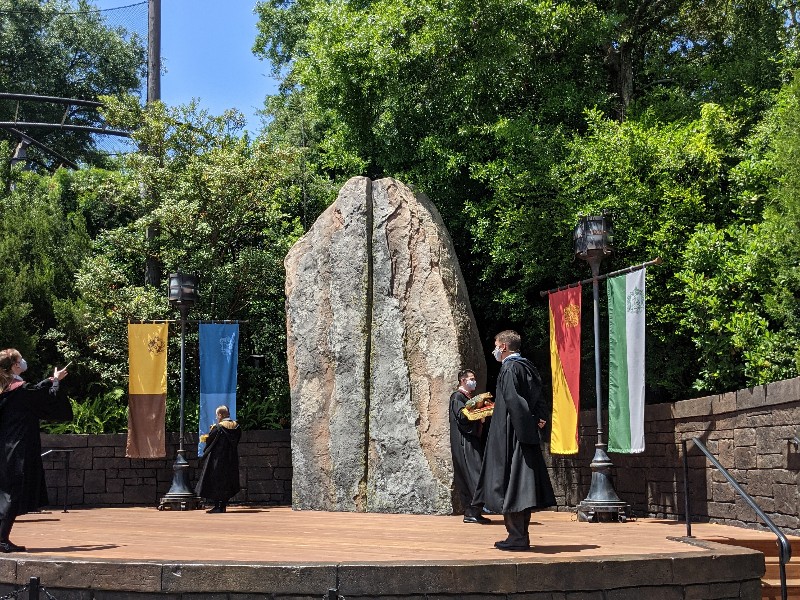 Frog choir live performance in Hogsmeade. Although still magical, the Wizarding World of Harry Potter during COVID has several changes that you need to know when planning your trip.