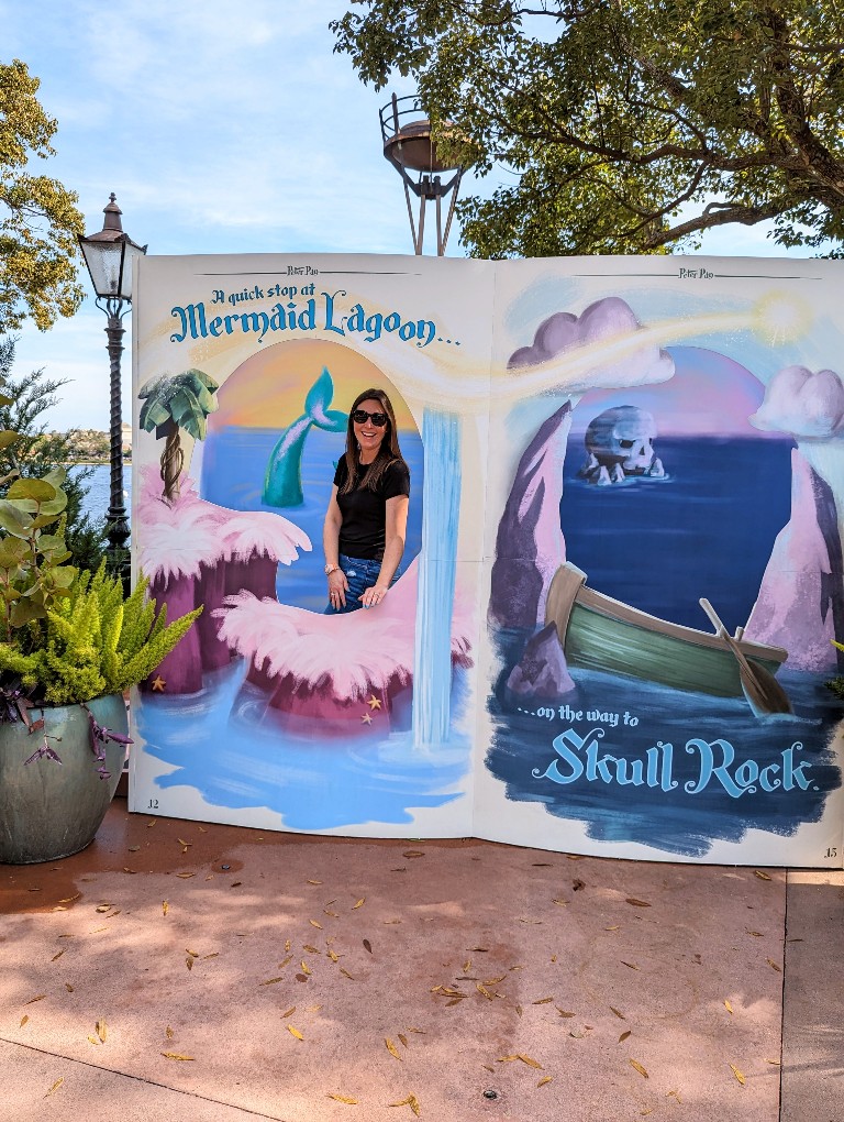 Step into a Peter Pan book with this Artful photo op at Epcot Festival of the Arts