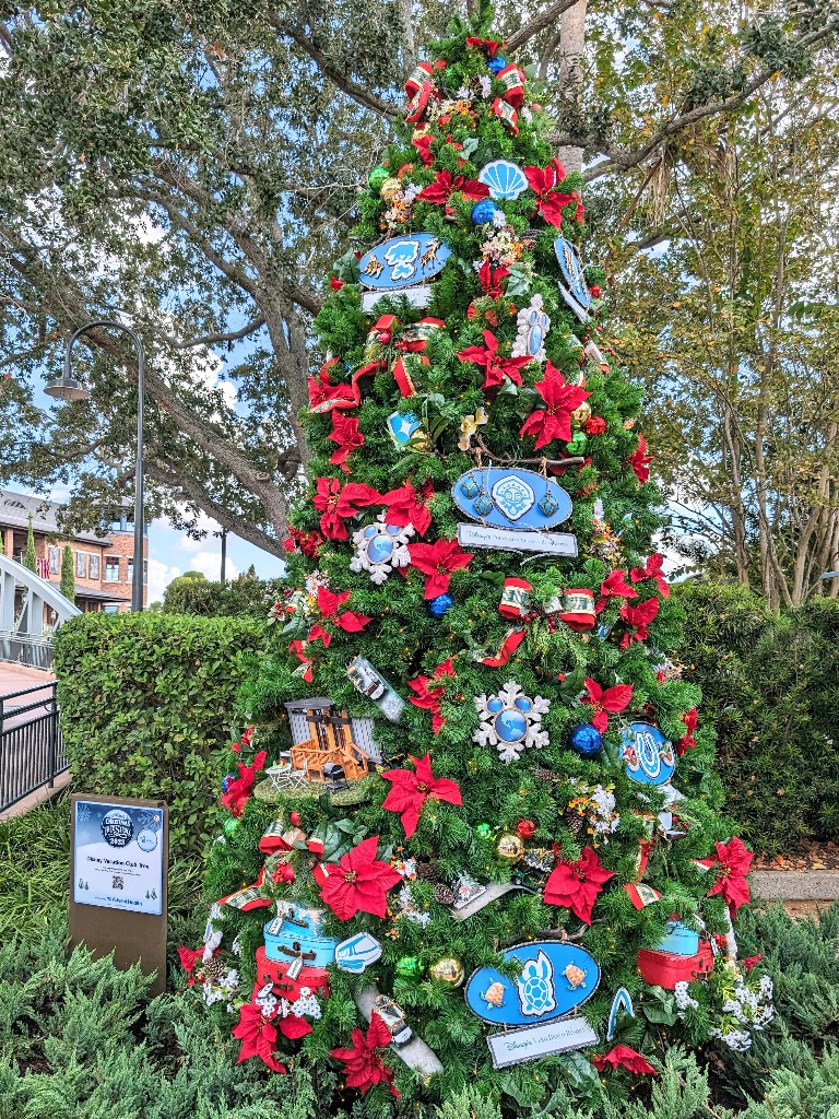 Each Disney Vacation Club property is represented on the Disney Springs Christmas Tree Stroll tree with a special nod to the newly announced Fort Wilderness Cabins remodel