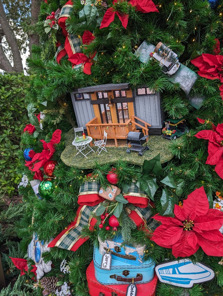 A close up of new Fort Wilderness Cabin design on the DVC tree