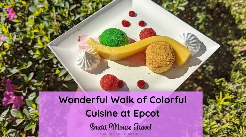 The Wonderful Walk of Colorful Cuisine is a culinary scavenger hunt at Epcot Festival of the Arts complete with a tasty prize.