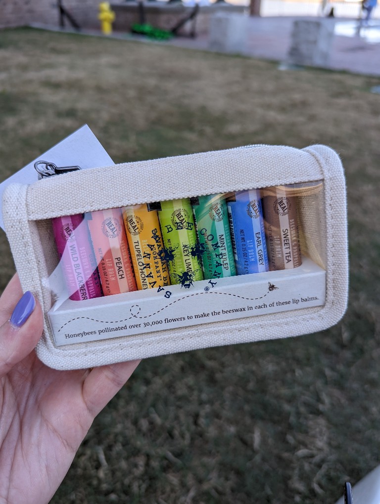 A rainbow of soothing Savannah Bee Company lip balms