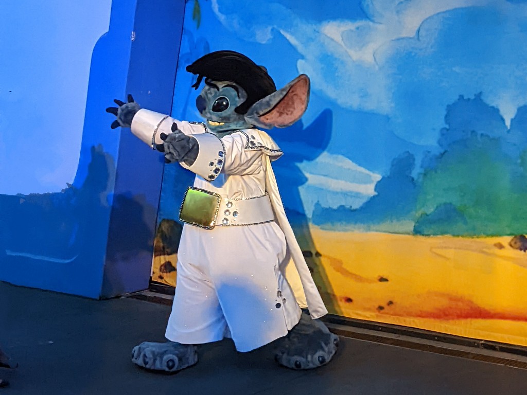 Elvis Stitch is just one of the characters you can find during Mickey's Not So Scary Halloween Party