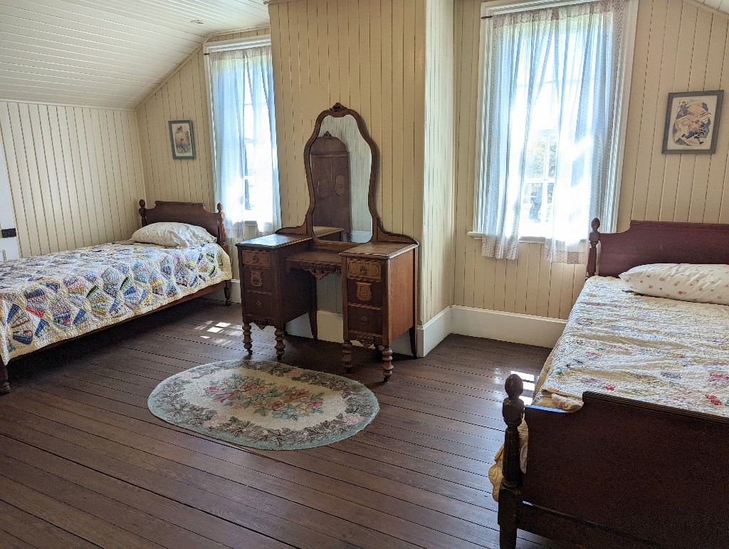 Antique furniture shows how the Tybee Lighthouse keeper would have lived with his family