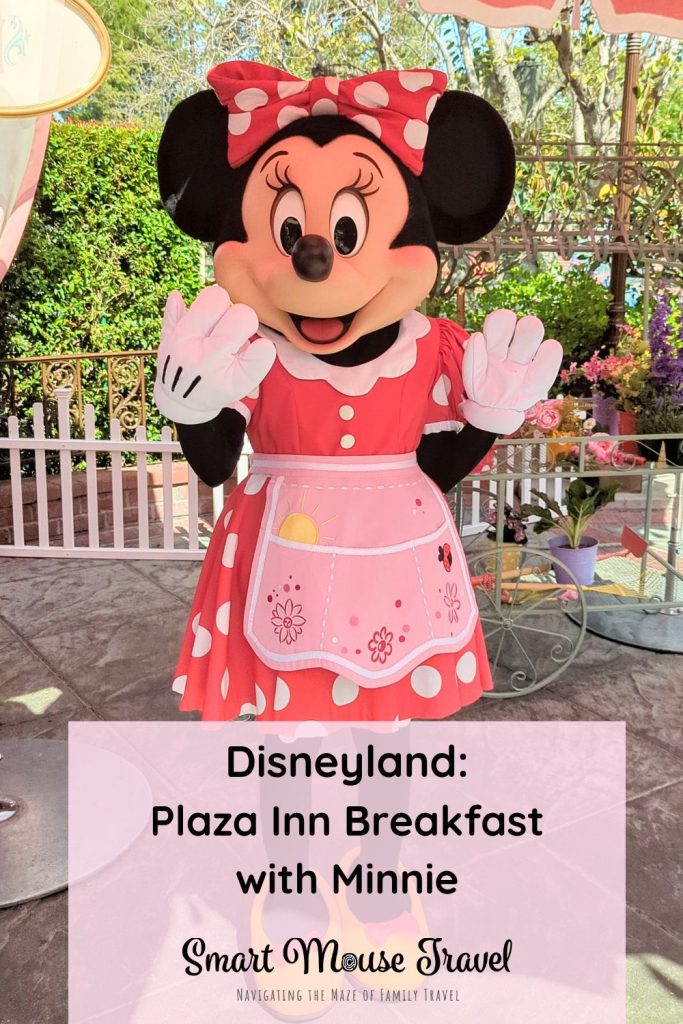 Plaza Inn breakfast with Minnie and Friends is the best Disneyland character meal. Have fun with a unique, rotating set of Disney characters.