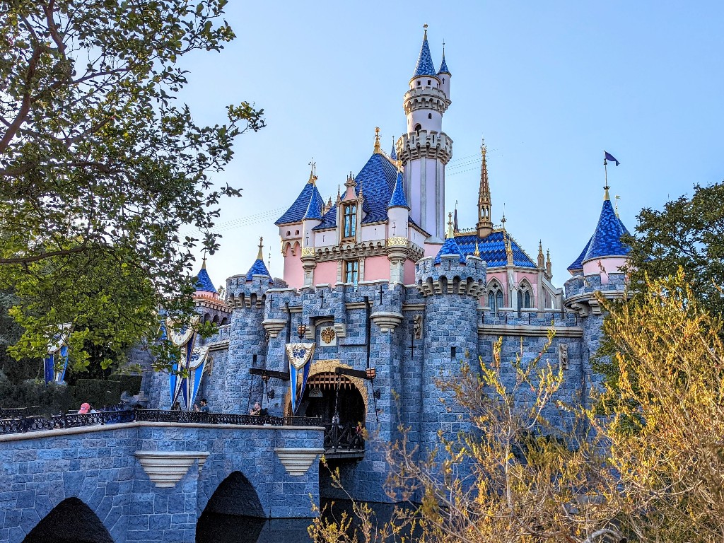 Sleeping Beauty castle greets guests visiting Disneyland
