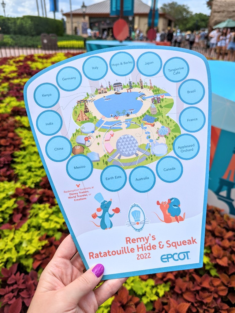 Epcot Food and Wine Festival scavenger hunt map without answers