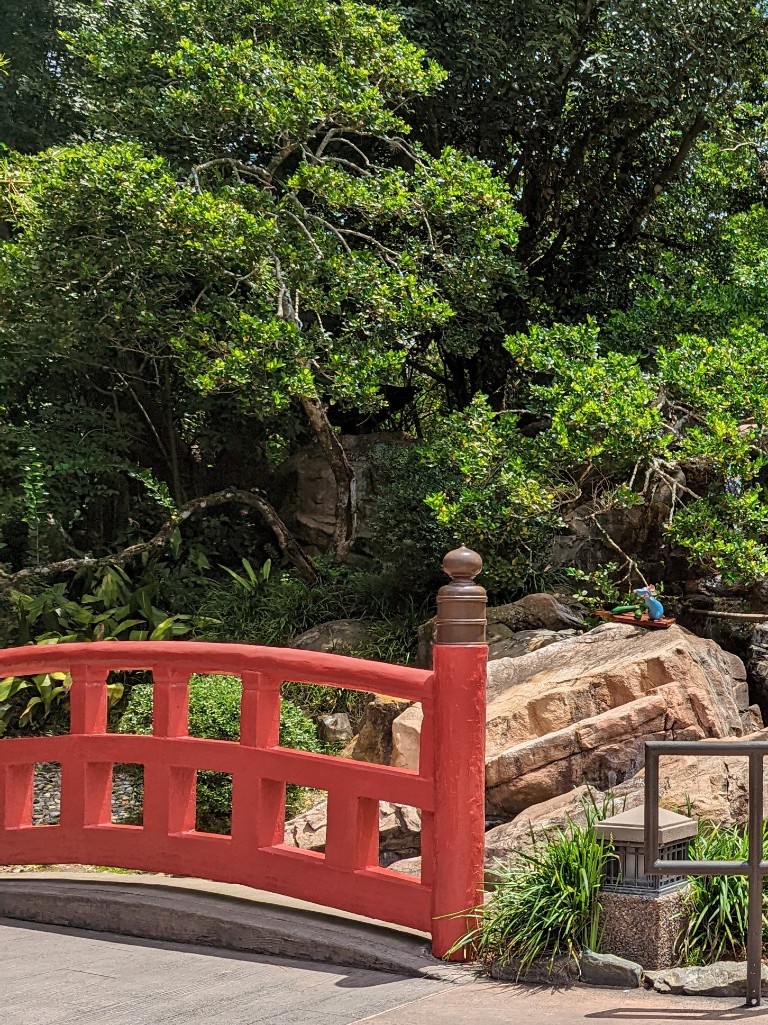 Look closely in this water feature in Japan to find Remy near Katsura Grill