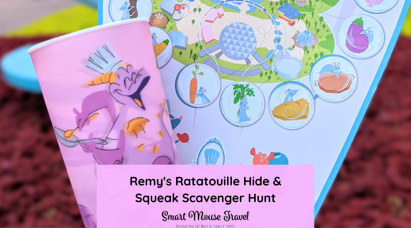 Remy's Ratatouille Hide and Squeak Scavenger Hunt is a great way to entertain kids while adults enjoy Epcot Food and Wine Festival.