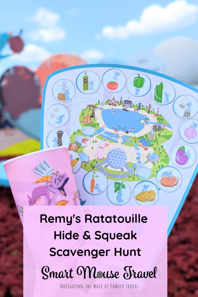 Remy's Ratatouille Hide and Squeak Scavenger Hunt is a great way to entertain kids while adults enjoy Epcot Food and Wine Festival.