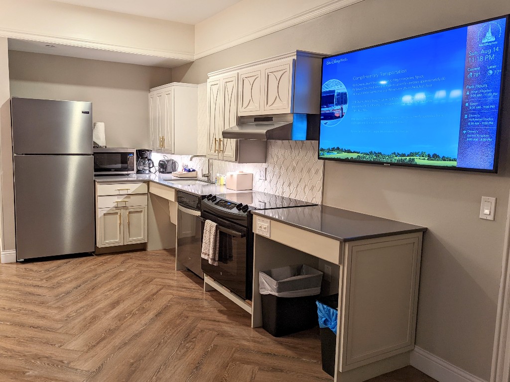 Saratoga Springs 1 bedroom villas have a fully equipped kitchen.