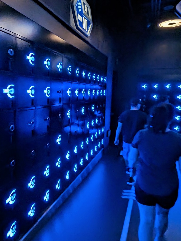 Tron Lightcycle Run lockers are free and easy to use
