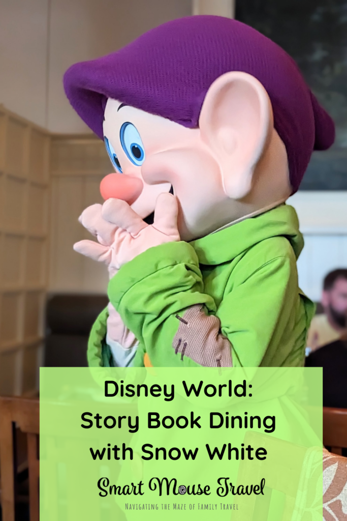 Story Book Dining at Artist Point has a tasty three course meal and rare Disney World characters making it a unique experience.