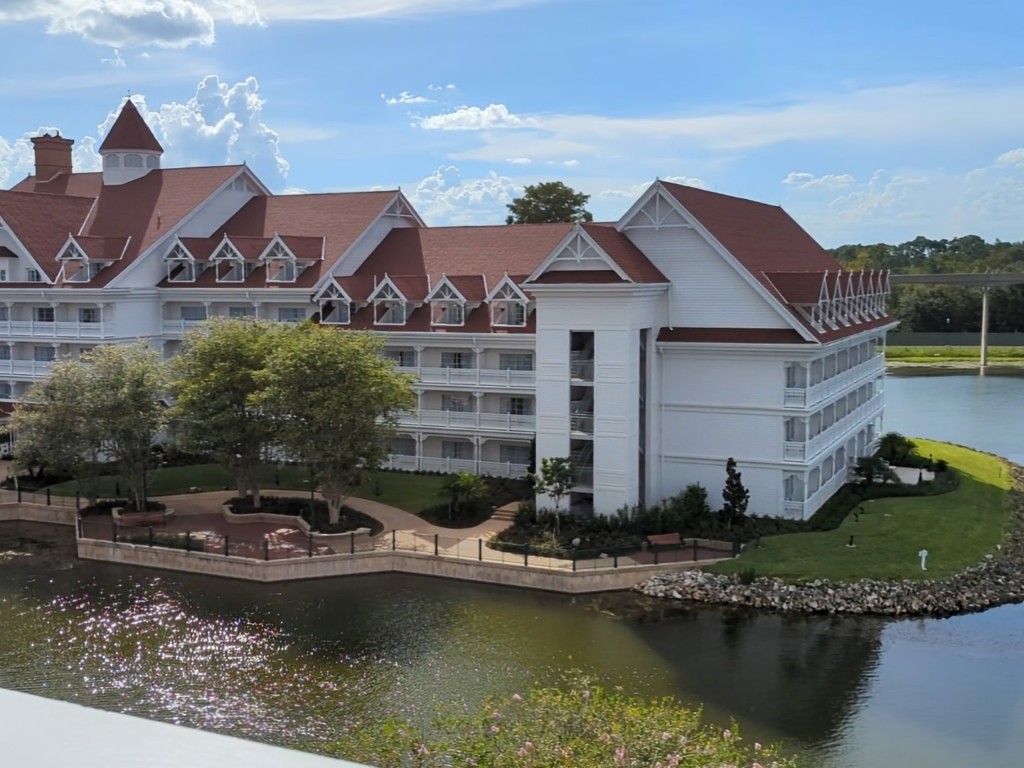 A view of Grand Floridian from our resort balcony